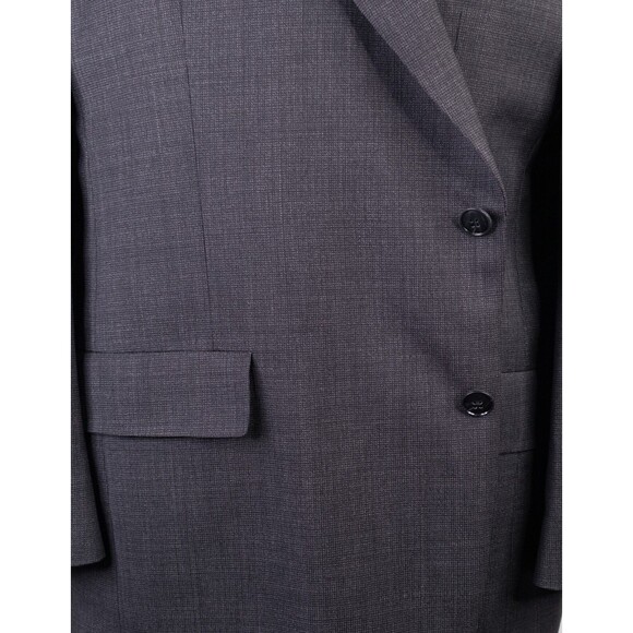HART SCHAFFNER & MARX GOLD TRUMPETER Gray Wool 2 Button Sport Coat Jacket Sz 48R - Picture 3 of 13